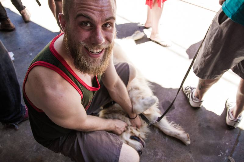 Photograph by Jeff Hann: Roland and Dog