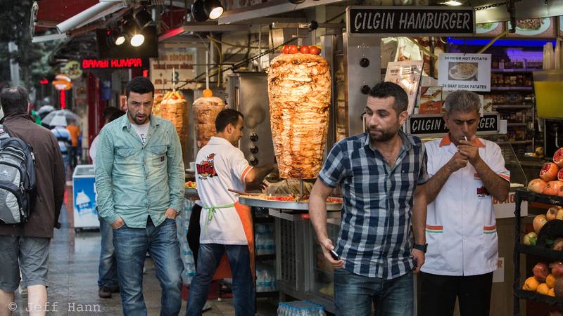 Photograph by Jeff Hann: Doner in Istanbul