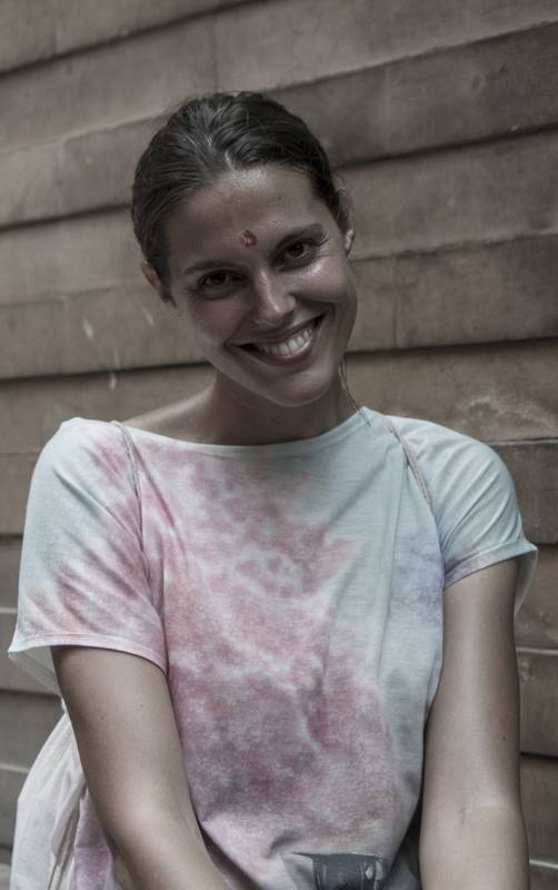 Photograph by Jeff Hann: Carlota in Varanasi